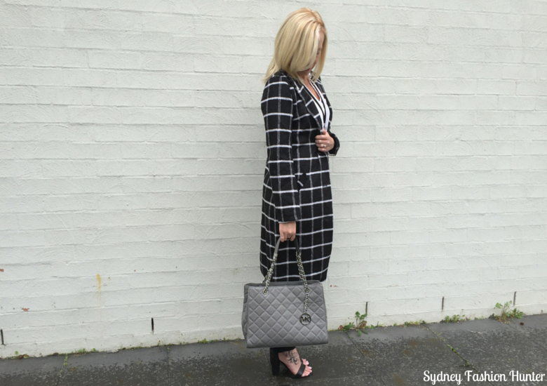 Sydney Fashion Hunter: Fresh Fashion Forum 32 Black & White Check Coat Outfit - Title