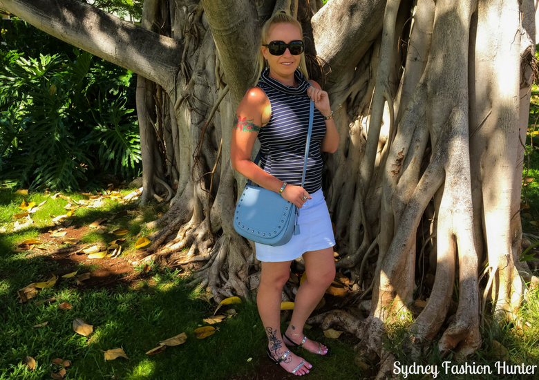 Sydney Fashion Hunter: Fresh Fashion Forum 45 - Navy Striped Cutout Top