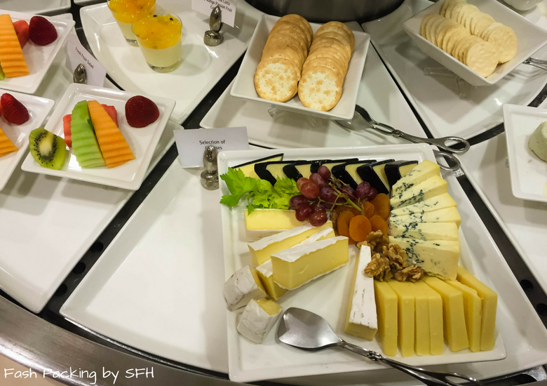 Fash Packing by SFH: Emirates A380 First Class Review - Auckland International Airport Emirates Lounge - Cheese Platter