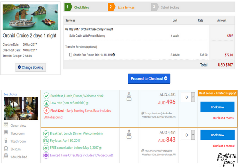 Price comparisons best Halong Bay cruises