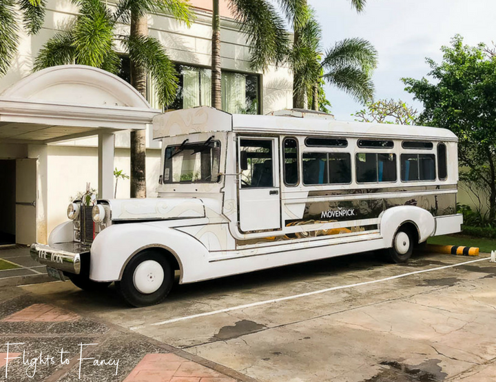 The coolest Jeepney ever at Movenpick Hotel Mactan Island Cebu Philippines - Flights to Fancy