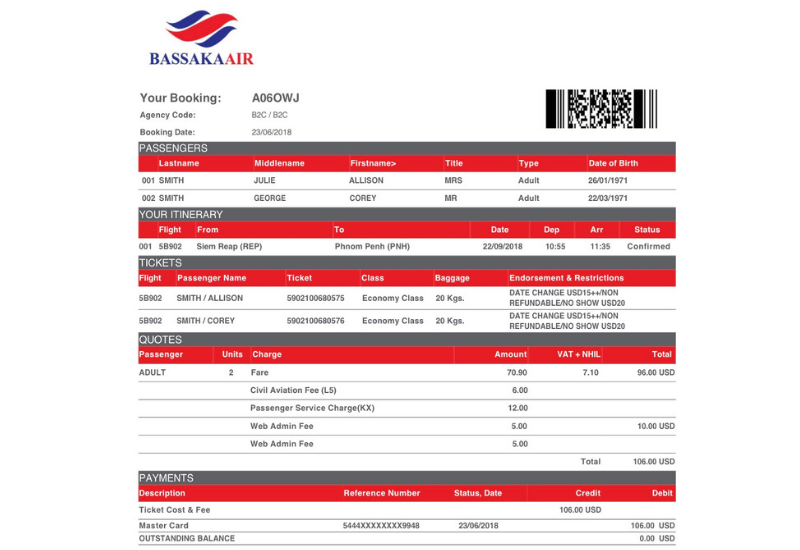 Bassaka Air Review_ Booking Details