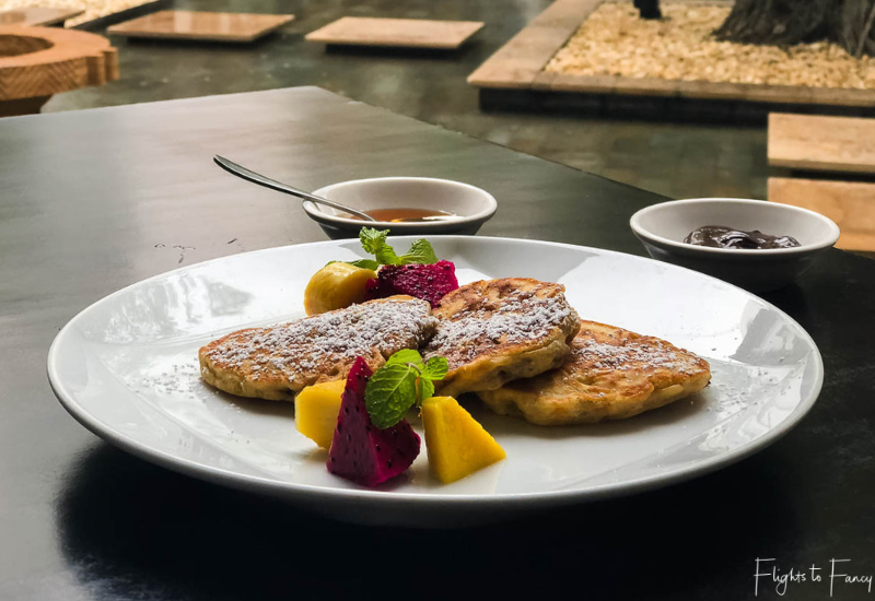 Park Hyatt Siem Reap Breakfast - Pancakes with chocolate sauce & syrup-1
