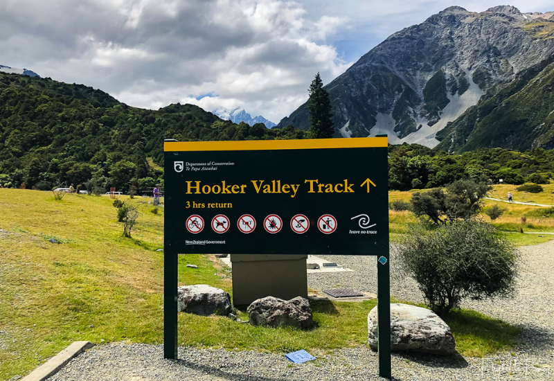 Mount Cook Walks: Hooker Valley Track Sign