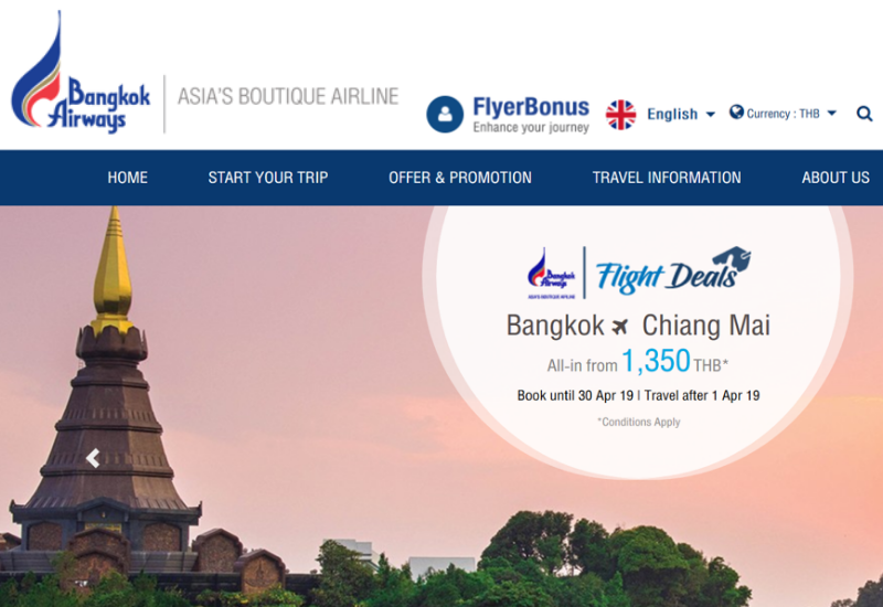 Bangkok Airways Website