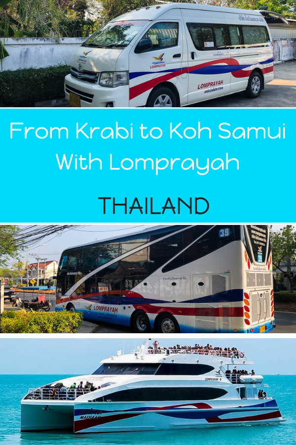 Everything you need to know about catching the Lomprayah Ferry from Ao Nang to Koh Samui. This Krabi to Koh Samui ferry picks up at various locations in Krabi and docks at Nathon Pier Koh Samui. #thailand #ferry #islandhopping #krabi #kohsamui #kohsamuiferry #lomprayah