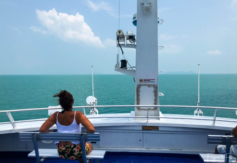 Top deck of the Lomprayah Ferry from Krabi to Koh Samui