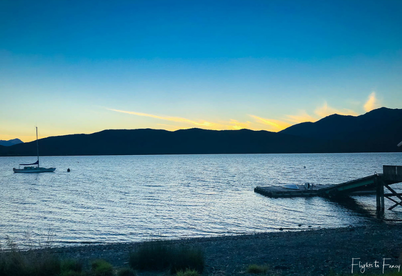Lake Te Anau at sunset