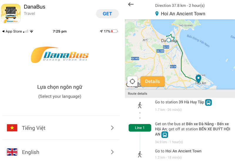 DanaBus App: Da Nang to Hoi An