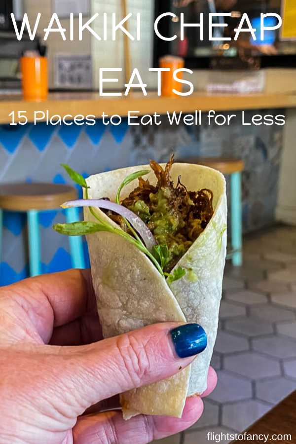 Cheap eats in Waikiki aren't exactly abundant. After an extensive search I managed to find 15 amazing Waikiki cheap eats to satisfy your hunger on a budget. #hawaii #oahu #waikiki #honolulu #cheapeats